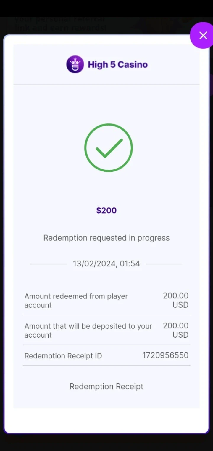 The Win That Hooked Me - Then Humbled Me (High5Casino Story) High5Casino $200 redemption receipt